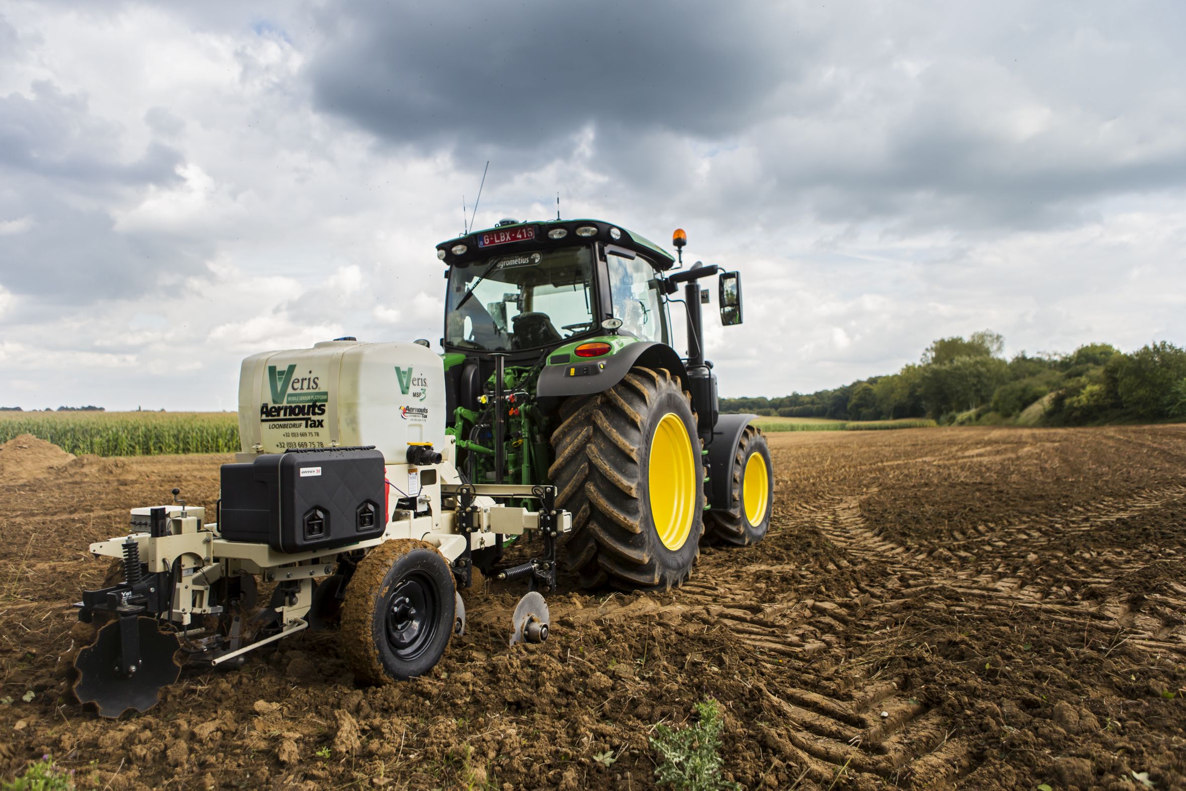 Tractor in actie